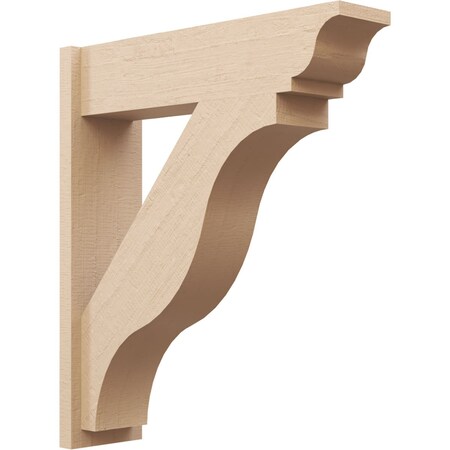 Ekena Millwork 7 1/2-in W x 28-in D x 32-in H Funston Trad Rough Cedar Woodgrain TimberThane Outlooker, Primed Tan OUTUR075X28X32FST04RCPR